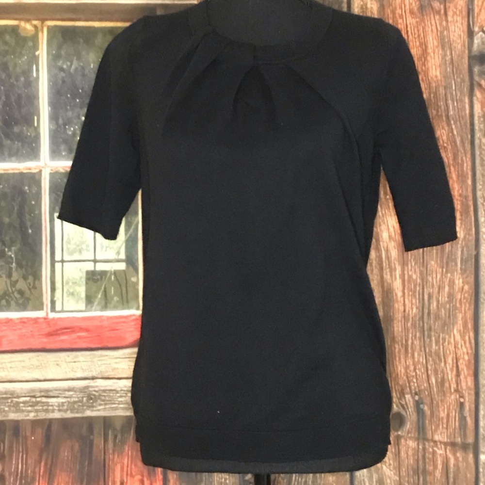 NWOT Ann Taylor Factory Black 3/4 Sleeve Dress Sweater